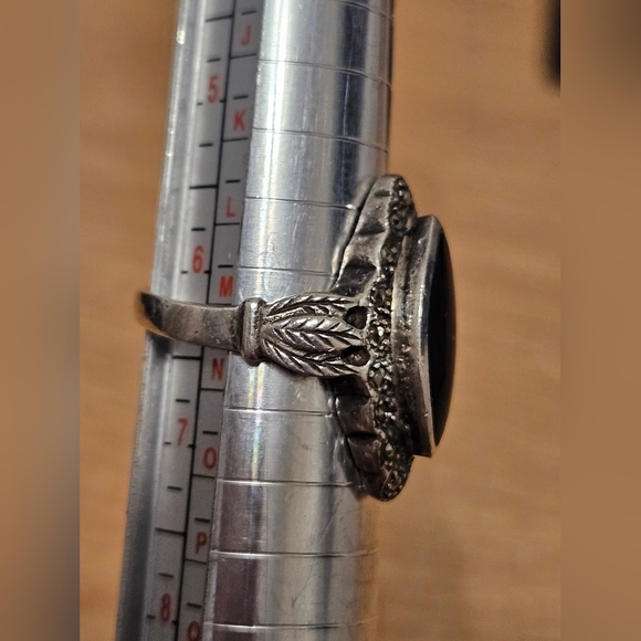 Black onyx sterling silver ring size 6.5 - Picture 4 of 5